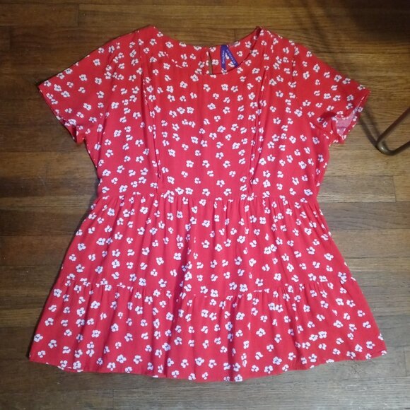 SERAPHINE leora nursing top in red floral (sz12) - Picture 2 of 12